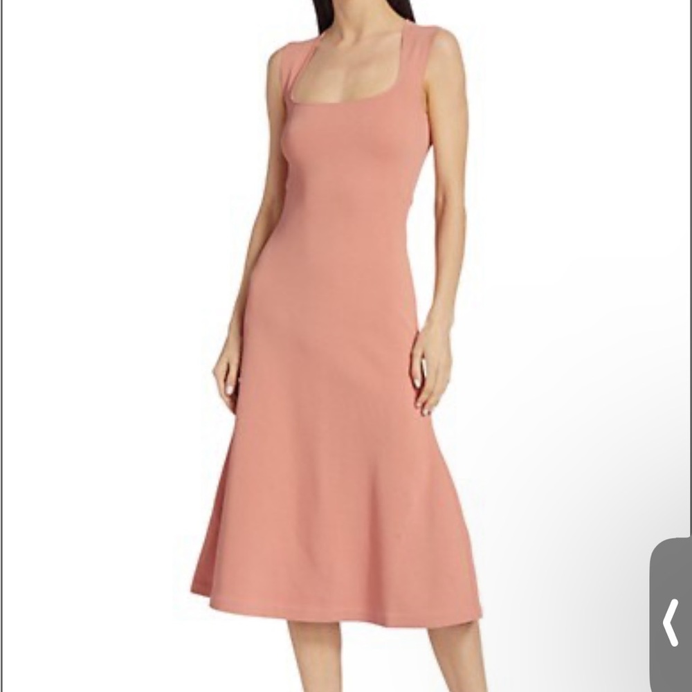 Stella McCartney Compact Knit Flounce Midi-Dress